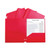 Two-Pocket Heavyweight Poly Portfolio Folder, 3-Hole Punch, 11 x 8.5, Red, 25/Box [SKU: CLI33934BX]