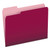 Colored File Folders, 1/3-Cut Tabs: Assorted, Letter Size, Burgundy/Light Burgundy, 100/Box [SKU: PFX15213BUR]