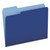 Colored File Folders, 1/3-Cut Tabs: Assorted, Letter Size, Navy Blue/Light Blue, 100/Box [SKU: PFX15213NAV]