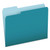 Colored File Folders, 1/3-Cut Tabs: Assorted, Letter Size, Teal/Light Teal, 100/Box [SKU: PFX15213TEA]