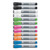 Bullet Tip Low-Odor Liquid Glass Markers with Erasers, Broad Bullet Tip, Assorted Colors, 12/Pack [SKU: UBR2913U0012]