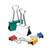Binder Clips with Storage Tub, (12) Mini (0.5"), (12) Small (0.75"), (6) Medium (1.25"), Assorted Colors [SKU: UNV31026]