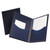 Poly Double Stuff Gusseted 2-Pocket Folder, 200-Sheet Capacity, 11 x 8.5, Navy [SKU: OXF57455]