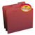 Reinforced Top Tab Colored File Folders, 1/3-Cut Tabs: Assorted, Letter Size, 0.75" Expansion, Maroon, 100/Box [SKU: SMD13084]