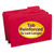 Reinforced Top Tab Colored File Folders, 1/3-Cut Tabs: Assorted, Legal Size, 0.75" Expansion, Red, 100/Box [SKU: SMD17734]