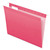 Colored Reinforced Hanging Folders, Letter Size, 1/5-Cut Tabs, Pink, 25/Box [SKU: PFX415215PIN]