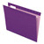 Colored Reinforced Hanging Folders, Letter Size, 1/5-Cut Tabs, Violet, 25/Box [SKU: PFX415215VIO]