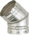 AmeriVent 3E45 Elbow, 3 in Connection, 0.018/0.012 Gauge, Aluminum/Steel, Galvanized [SKU: ORG6183396]