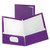 Two-Pocket Laminated Folder, 100-Sheet Capacity, 11 x 8.5, Metallic Purple, 25/Box [SKU: OXF5049526]