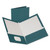 Two-Pocket Laminated Folder, 100-Sheet Capacity, 11 x 8.5, Metallic Teal, 25/Box [SKU: OXF5049561]