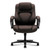 HVL402 Series Executive High-Back Chair, Supports Up to 250 lb, 17" to 21" Seat Height, Brown Seat/Back, Black Base [SKU: BSXVL402EN45]