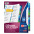 Customizable TOC Ready Index Double Column Multicolor Tab Dividers, 24-Tab, 1 to 24, 11 x 8.5, White, 1 Set [SKU: AVE11321]