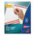 Print and Apply Index Maker Clear Label Dividers, 8-Tab, 11 x 8.5, White, 50 Sets [SKU: AVE11557]