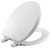 Mayfair 64SLOW 000 Toilet Seat, Round, Wood, White, Adjustable, Easy Clean and Change Hinge [SKU: ORG7406036]