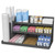 Extra Large Coffee Condiment and Accessory Organizer, 14 Compartment, 24 x 11.8 x 12.5, Black [SKU: EMSCOMORG02BLK]