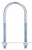 ProSource LR347 U-Bolt, 5/16 in Thread, 2-3/4 in L Thread, Steel, Zinc [SKU: ORG9340837]