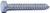 SCREW LAG HEX GALV 1/4X2 [SKU: ORG2110450]