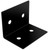 National Hardware Indio 1218BC Series N800-202 90 deg Heavy Angle, 5 in W, 3-3/4 in D, 3-1/2 in H, Steel, Black [SKU: ORG2051902]