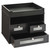 Midnight Black Collection Tidy Tower, 5 Compartments, 3 Drawers, 12.8 X 10.6 X 10.9, Black, Ships In 1-3 Business Days [SKU: VCT55005]