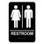 Indoor Restroom Door Sign, Unixex 5.5 X 8.5, Black/White [SKU: CSC098096]