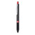 Oh! Gel Pen, Retractable, Medium 0.7 Mm, Red Ink, Black Barrel, Dozen [SKU: PENK497B]