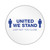 Personal Spacing Discs, United We Stand, 20" Dia, White/Blue, 50/Carton [SKU: DEFPSDD20UWS50]