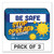 Besafe Messaging Education Wall Signs, 9 X 6, "Be Safe, Stop The Spread Of Germs", 3/Pack [SKU: TAB29536]