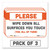 Besafe Messaging Repositionable Wall/Door Signs, 9 X 6, Please Wipe Down All Surfaces You Touch, White, 3/Pack [SKU: TAB29063]