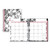 Analeis Monthly Planner, Analeis Floral Artwork, 10 x 8, White/Black/Coral Cover, 12-Month (Jan to Dec): 2024 [SKU: BLS100004]