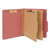 Six-Section Classification Folders, Heavy-Duty Pressboard Cover, 2 Dividers, 6 Fasteners, Letter Size, Brick Red, 20/Box [SKU: UNV10408]