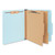 Six-Section Classification Folders, Heavy-Duty Pressboard Cover, 2 Dividers, 6 Fasteners, Letter Size, Light Blue, 20/Box [SKU: UNV10409]