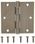 ProSource 20338ABX Square Corner Door Hinge, Steel, Antique Brass, Loose Pin, 180 deg Range of Motion [SKU: ORG2621209]