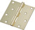 ProSource 20339BBX Square Corner Door Hinge, Steel, Polished Brass, Loose Pin, 180 deg Range of Motion [SKU: ORG9471749]