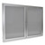2 Door Enclosed Vinyl Bulletin Board With Satin Aluminum Frame, 60 X 36, Silver Surface, Ships In 7-10 Business Days [SKU: GHEPA23660VX193]