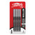 Professional Design Roller Ball Pen, Stick, Fine 0.5 Mm, Black Ink, Black Barrel, 4/Pack [SKU: SAN2093222]
