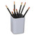 Fusion Pencil Cup, Plastic, 3 X 3 X 4, White/Gray [SKU: AVT37524]