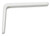 Knape & Vogt Slim-Line 215SP WH 8 Shelf L-Bracket, 8 in L, 5-1/4 in H, Steel [SKU: ORG6056311]