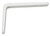 Knape & Vogt Slim-Line 215SP WH 10 Shelf L-Bracket, 10 in L, 6-1/2 in H, Steel [SKU: ORG6056329]