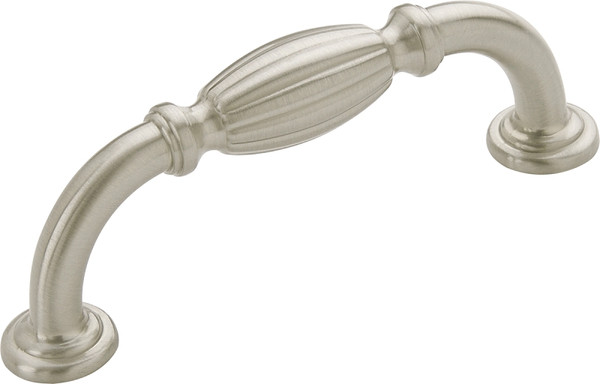 Amerock BP55222G10 Cabinet Pull, 3-5/8 in L Handle, 1-1/4 in Projection, Zinc, Satin Nickel [SKU: ORG9141730]