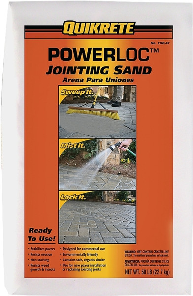 Quikrete POWERLOC 1150-47 Jointing Sand, Solid, Tan, 50 lb Bag [SKU: ORG7552227]