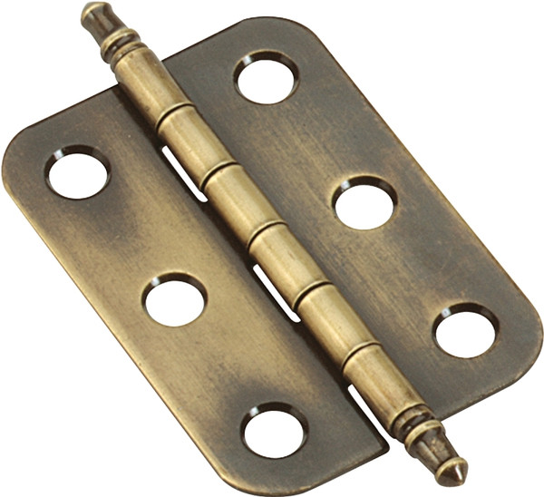 Amerock BPR2355AE Minaret Tip Hinge, Steel, Antique Brass, Flush Mounting [SKU: ORG7273576]