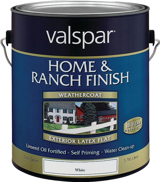 Valspar 018.5221-70.007 Premium Home and Ranch Paint, White, 1 gal [SKU: ORG3017845]