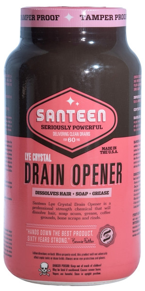 SANTEEN 800-6 Drain Opener, Crystal, 16 oz Bottle [SKU: ORG7409337]