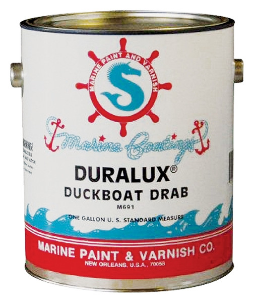 Duralux M691-1 Marine Enamel, Flat, Camouflage Duckboat Drab, 1 gal Can [SKU: ORG5306386]
