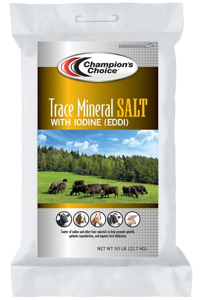 Champion's Choice 110010600 Livestock Iodized Salt, 50 lb Bag [SKU: ORG6949747]