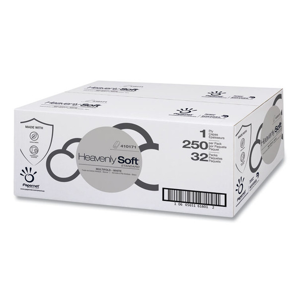 Heavenly Soft Multi-Fold Towel, Standard, 1-Ply, 4 x 9.5, White, 250/Pack, 32 Packs/Carton [SKU: SOD410171]