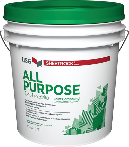 Sheetrock 380501 All-Purpose Joint Compound, Paste, Off-White, 4.5 gal Pail [SKU: ORG2299311]
