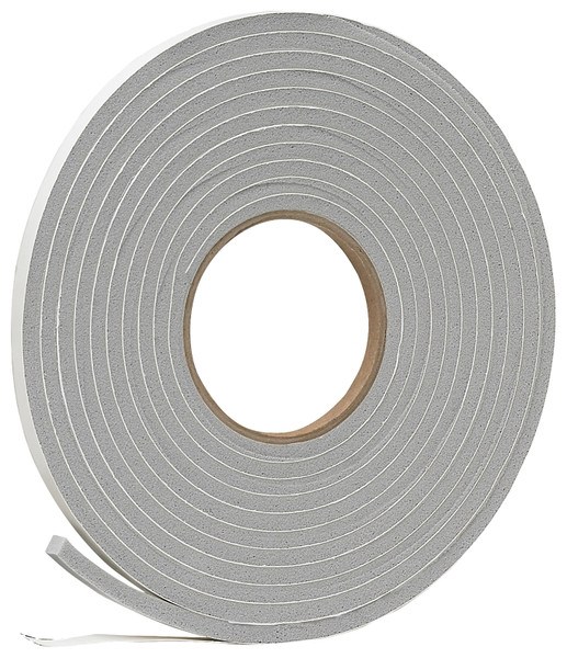 Frost King V444H Foam Tape, 3/8 in W, 17 ft L, 1/4 in Thick, Vinyl, Gray [SKU: ORG6897532]