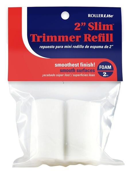 RollerLite Slim Trimmer 2FOAMFD Mini Roller Cover Refill, 2 in L, Foam Cover [SKU: ORG4339941]