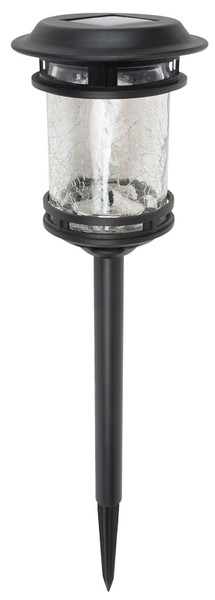 Boston Harbor Solar Stake Light, Ni-Mh Battery, AA Battery, 1-Lamp, Plastic and Glass Fixture, Black [SKU: ORG9063801]